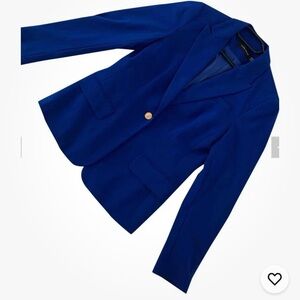 Ivanka Trump Signature Blazer Jacket Women’s Size S-M Dark navy blue Gold Button